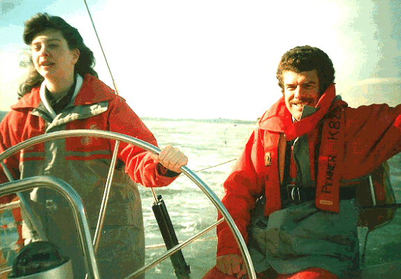 Samantha and Robin on the Solent