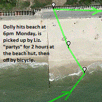 Dolly hits the beach at 6pm !