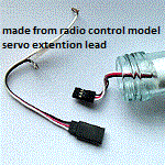 plug and matching socket made from radio control model servo extention lead