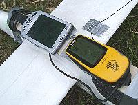etrex and iPAQ on the 'plane
